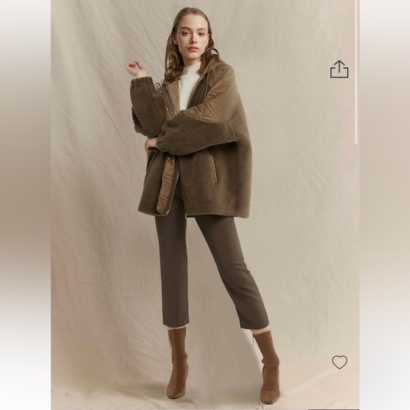 NAP Loungewear Sherpa Fleece Quilted Jacket - Picture 2 of 13